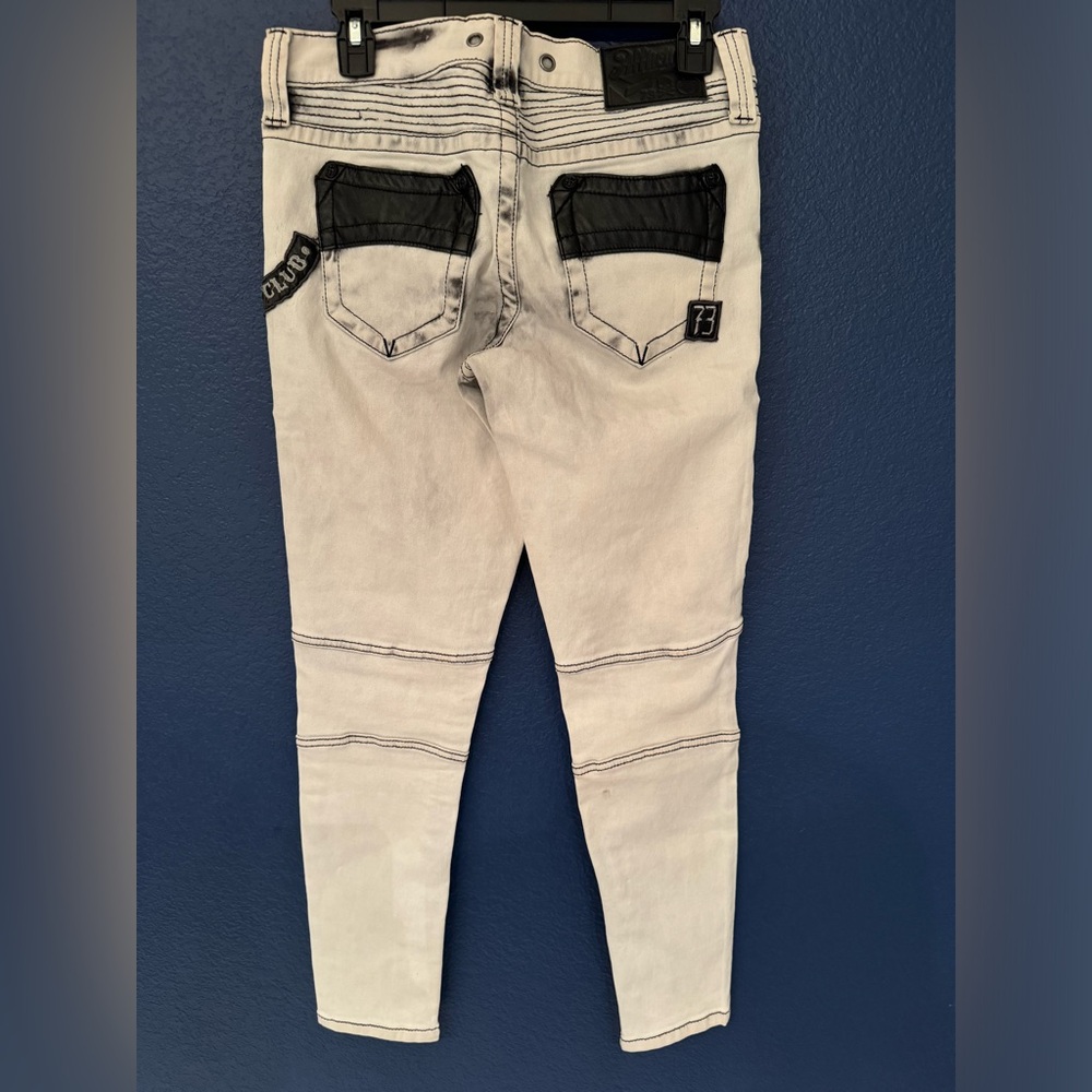 Affliction Women’s White & Black Raquel Womens Bleached Jeans Size 28 - Picture 4 of 14